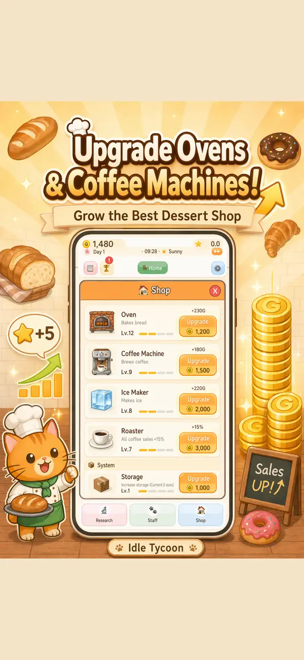 Cat Bakery Tycoon: Idle Cafe