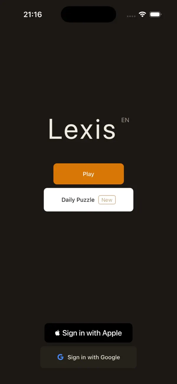 Lexis, a word finder game