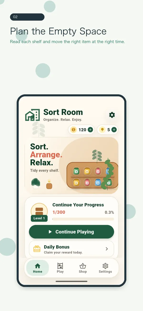 Sort Room: Shelf Puzzle
