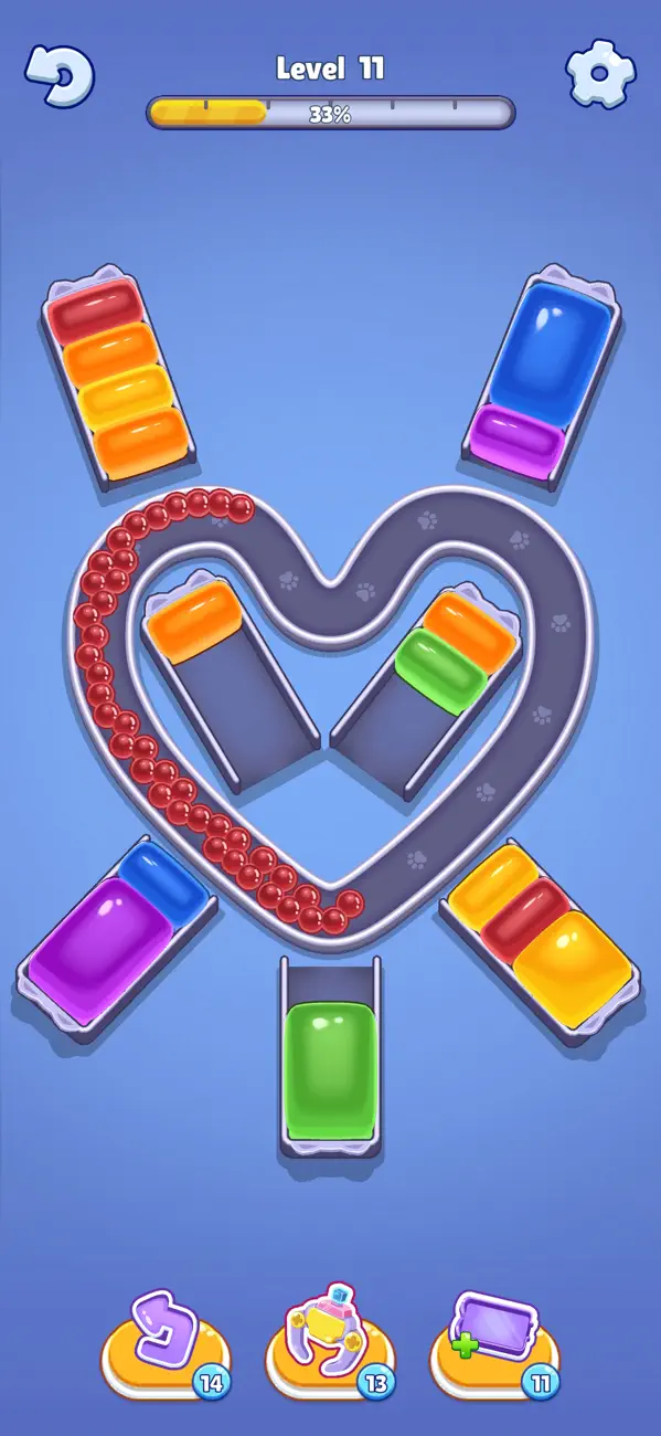 Jelly Cat Sort: Loop Puzzle
