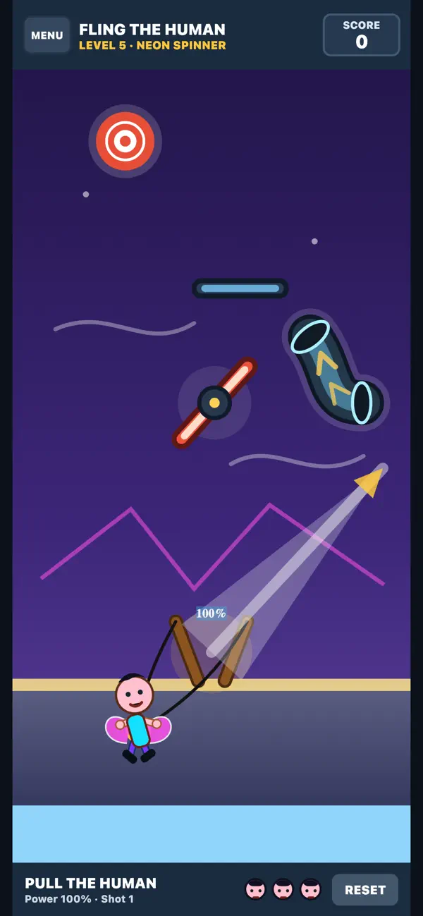 Fling the Human: Slingshot