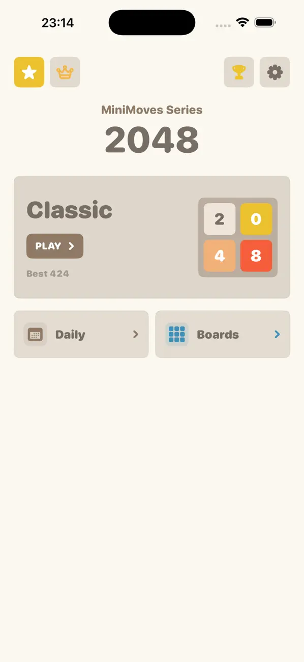 Mini Moves: 2048