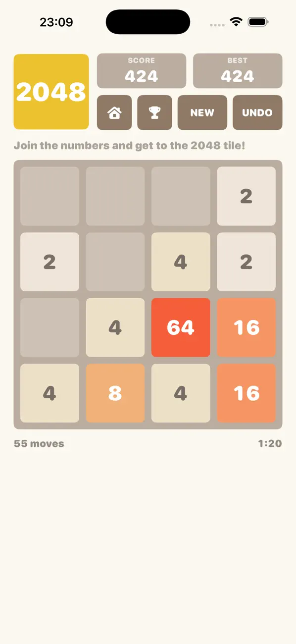 Mini Moves: 2048