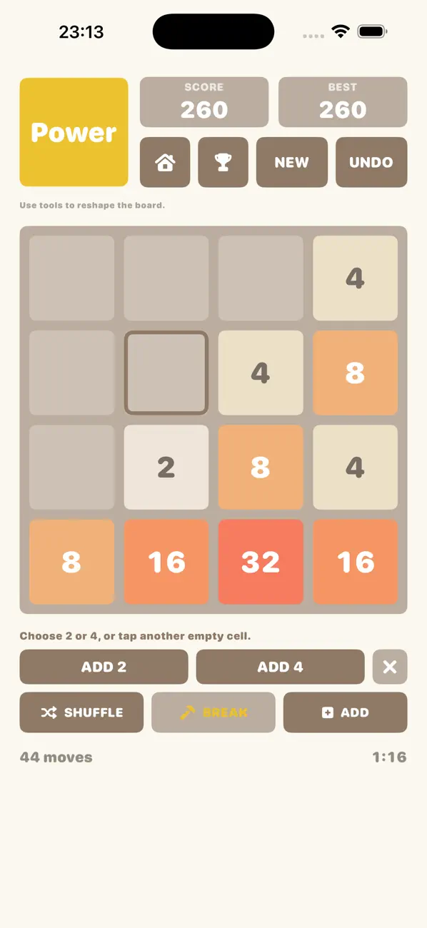 Mini Moves: 2048