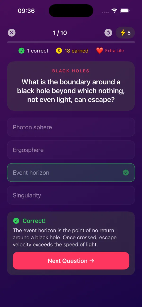 Cosmic Quiz Explorery