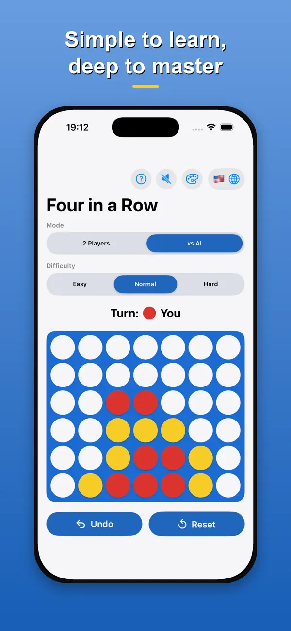 Four in a Row - AI Board Game