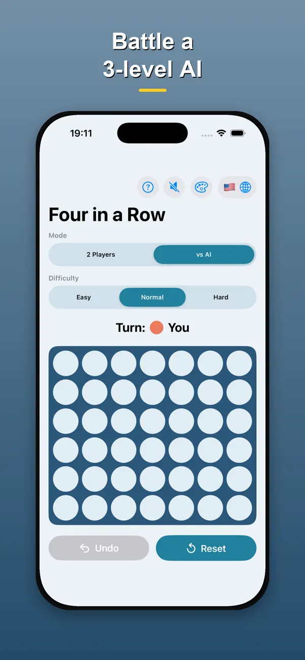 Four in a Row - AI Board Game