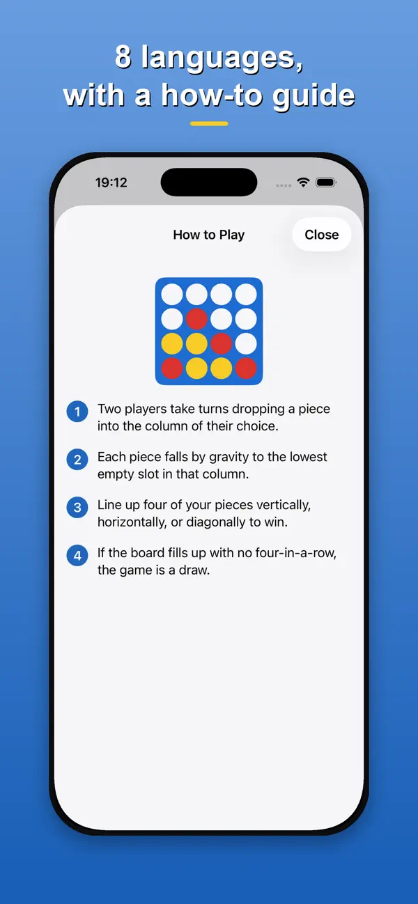 Four in a Row - AI Board Game