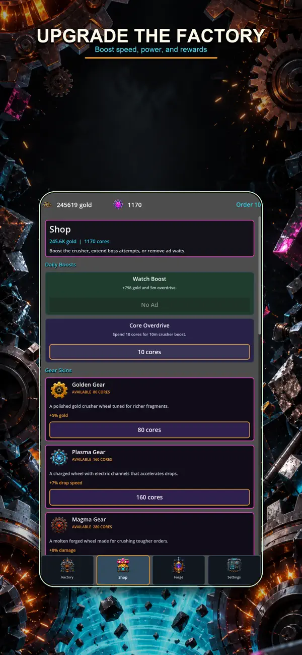 Crush Factory: Gear Forge