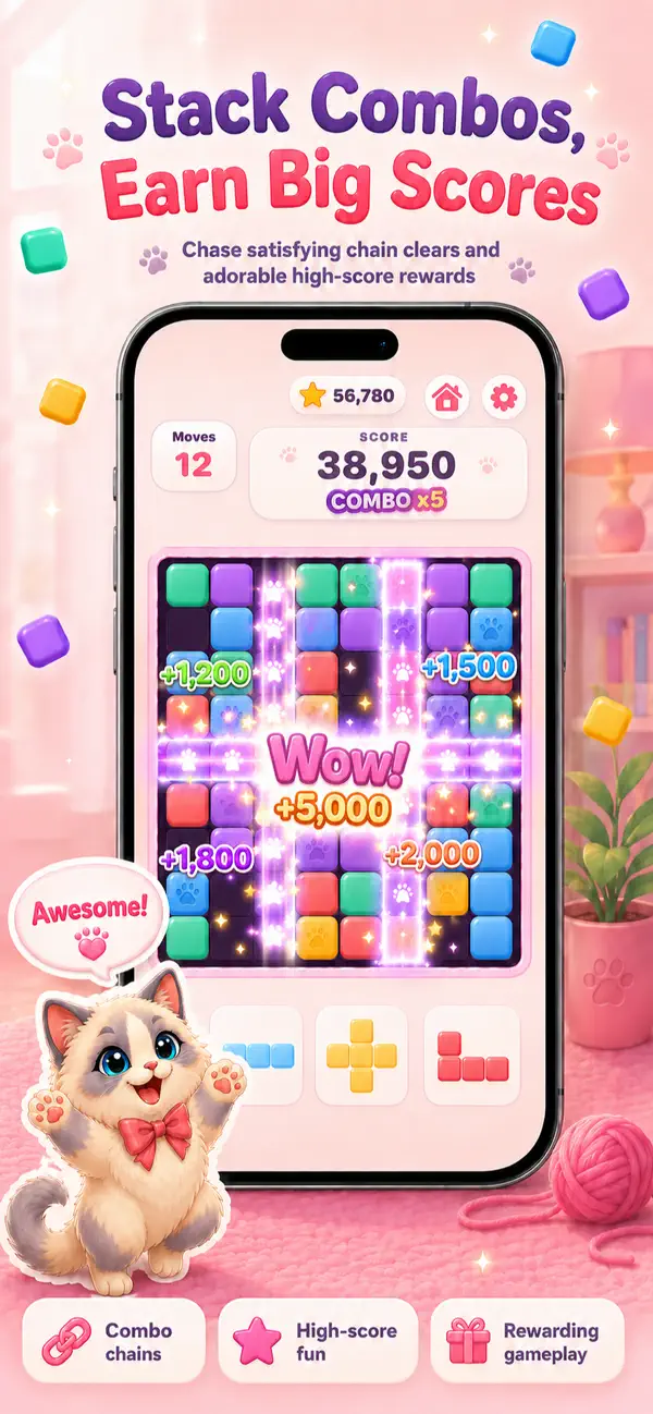 Paw Pop Blocks: Block Puzzle