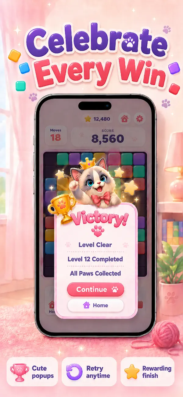 Paw Pop Blocks: Block Puzzle