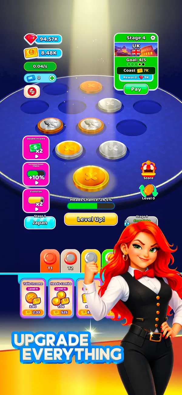 Idle Coin Flip: Merge Coins