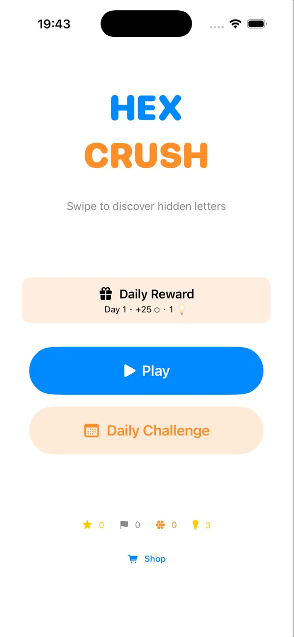 HexCrush - Hex Word Puzzle