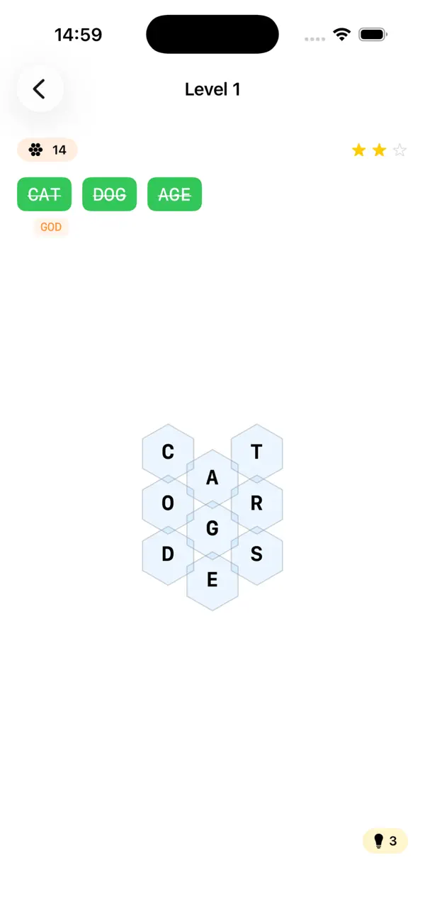 HexCrush - Hex Word Puzzle