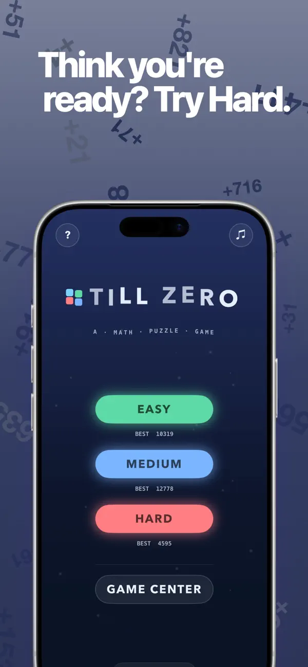Till Zero - a math puzzle game