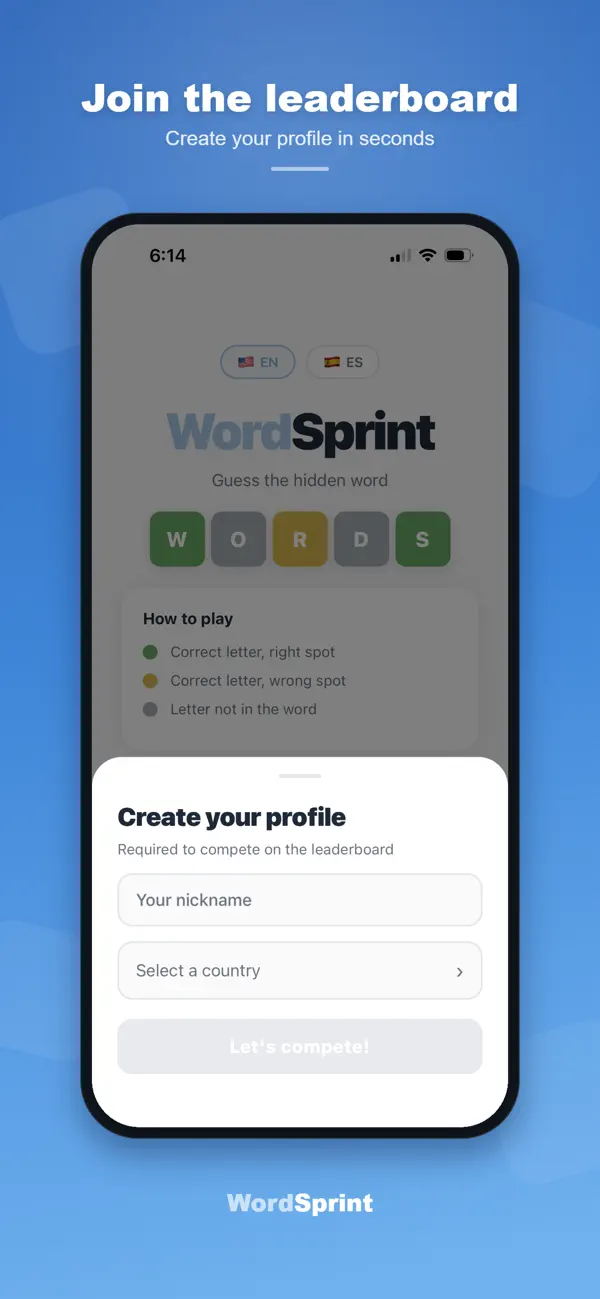 Word Sprint Game