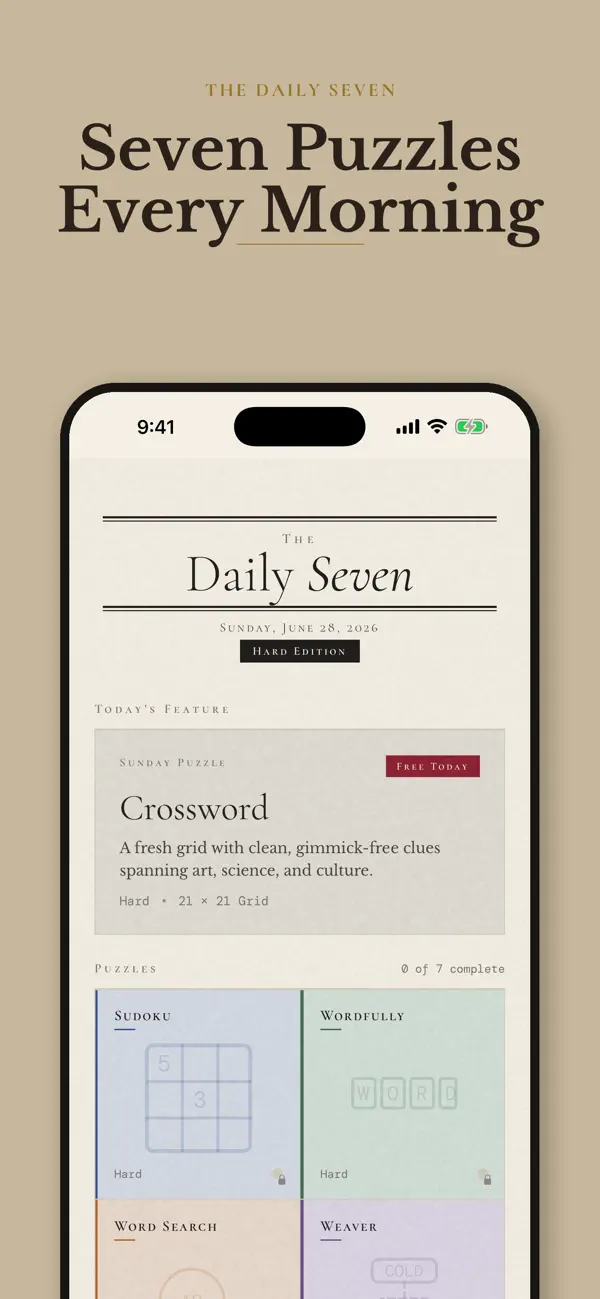 Daily 7 - Crossword & Puzzles