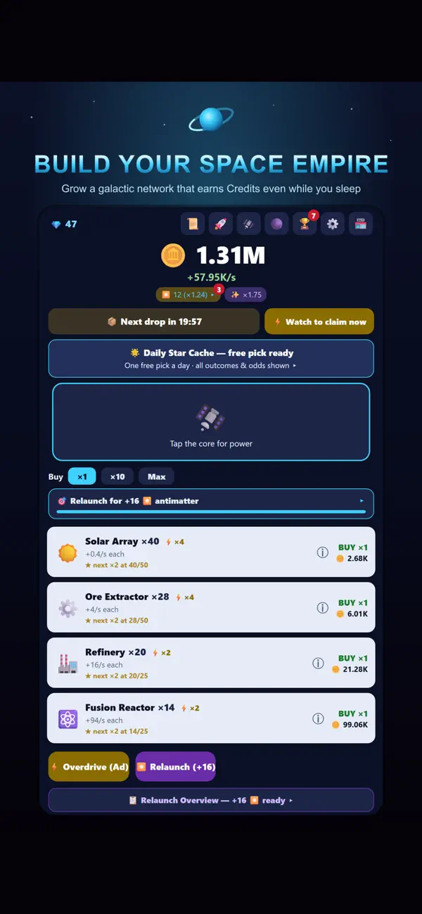 Astrobloom: Idle Space Tycoon