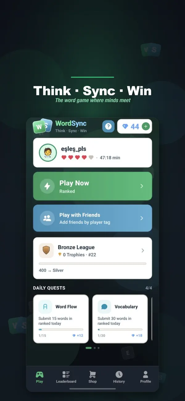 WordSync:Online Word Matching