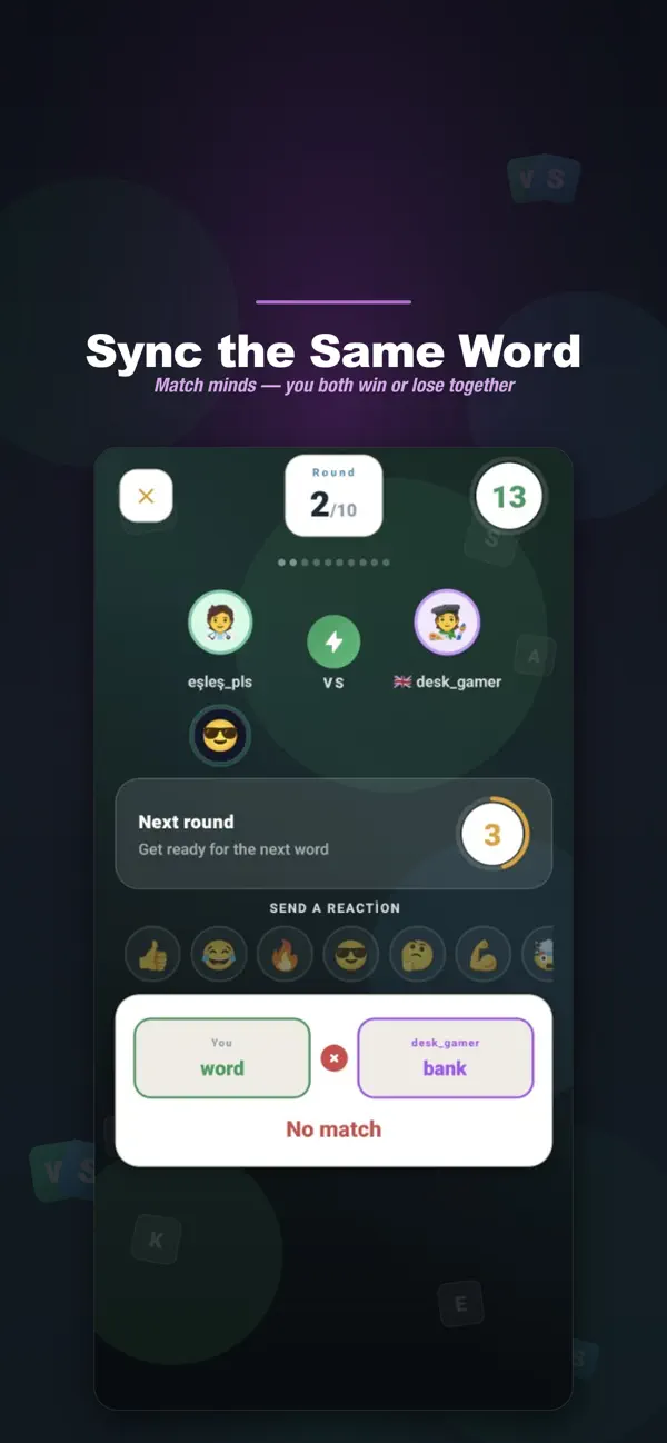 WordSync:Online Word Matching