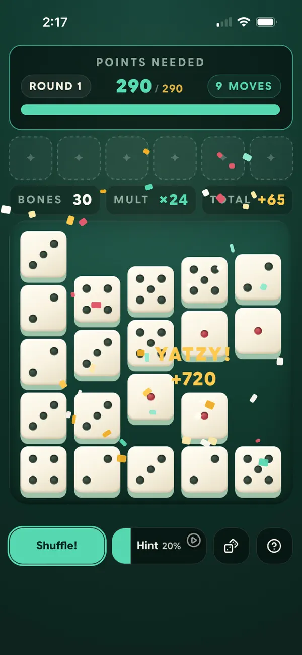 Dice Grid: Yatzy Puzzle