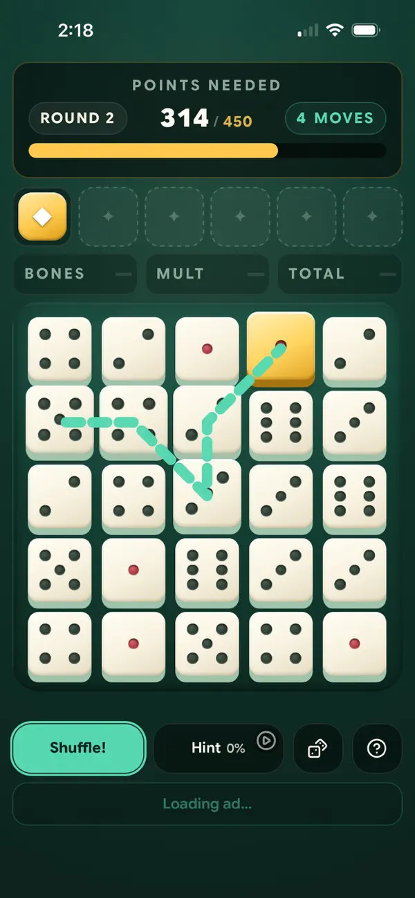 Dice Grid: Yatzy Puzzle