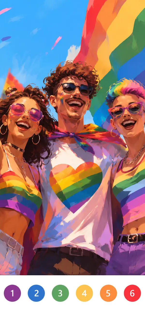 LGBT Color By Number Game