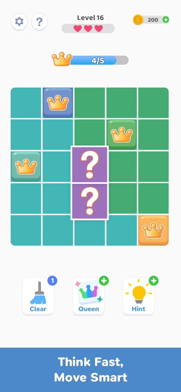 Place Queens - Logic Puzzle