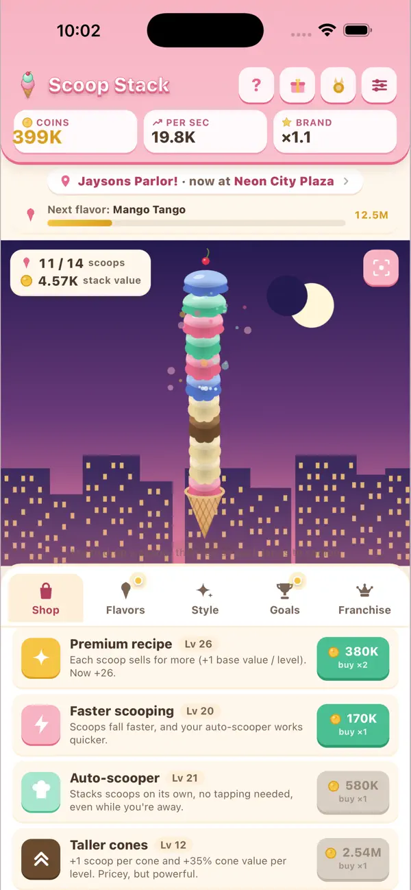 ScoopStack Ice Cream Idle