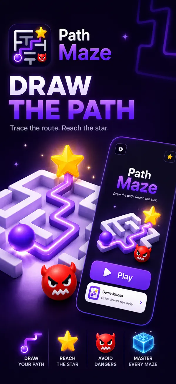 Path Maze: Draw & Solve