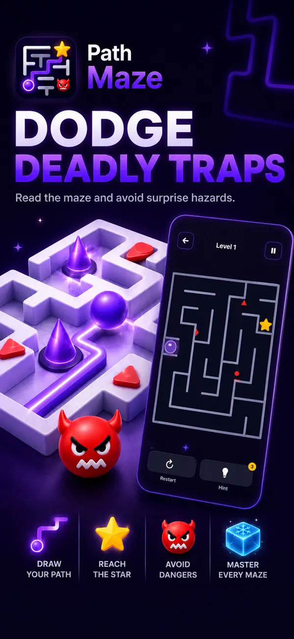 Path Maze: Draw & Solve