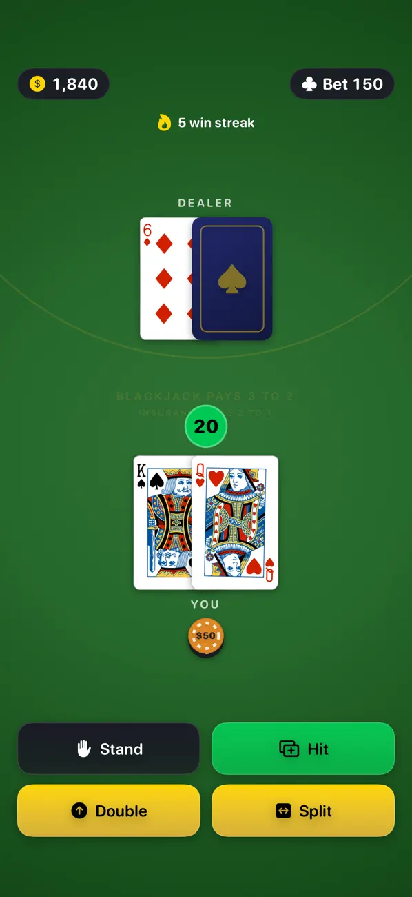 Offline Blackjack Game