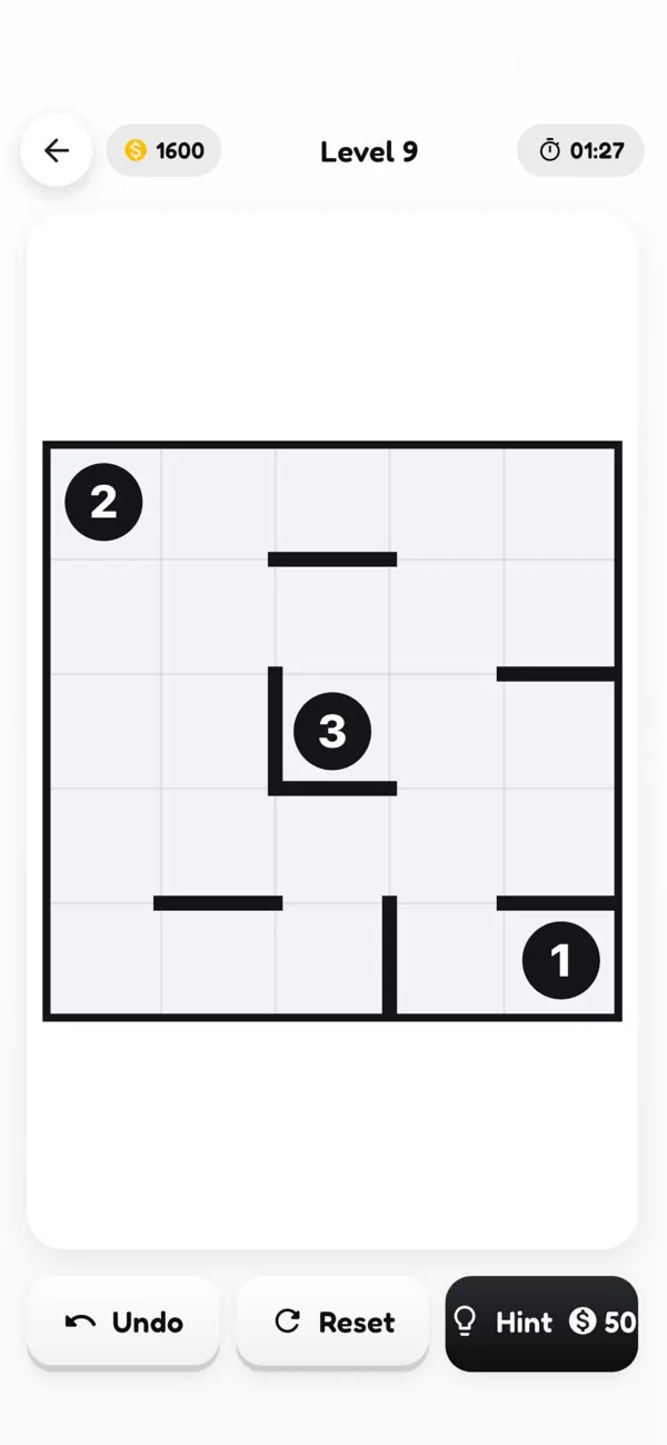 Number Link: One line puzzle