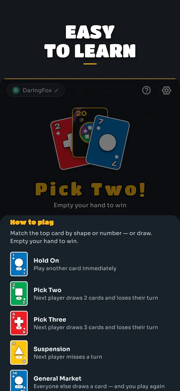 Pick Two: Whot Card Game