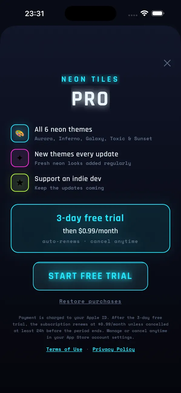 Neon Tiles: Glow Beat
