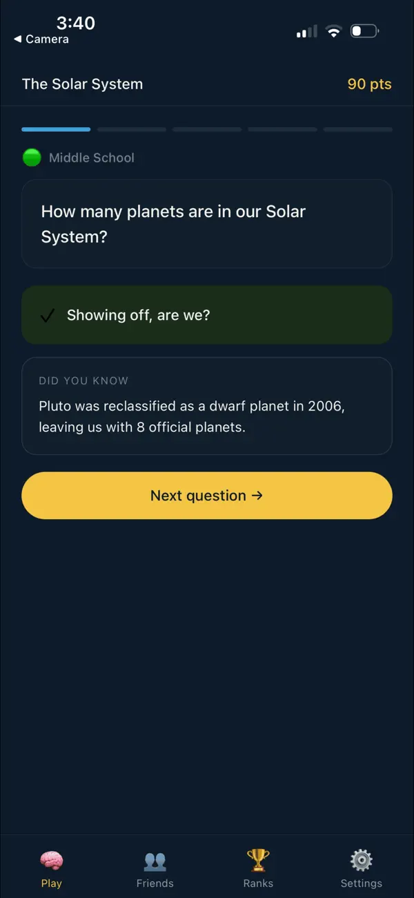 Knowledge Showdown