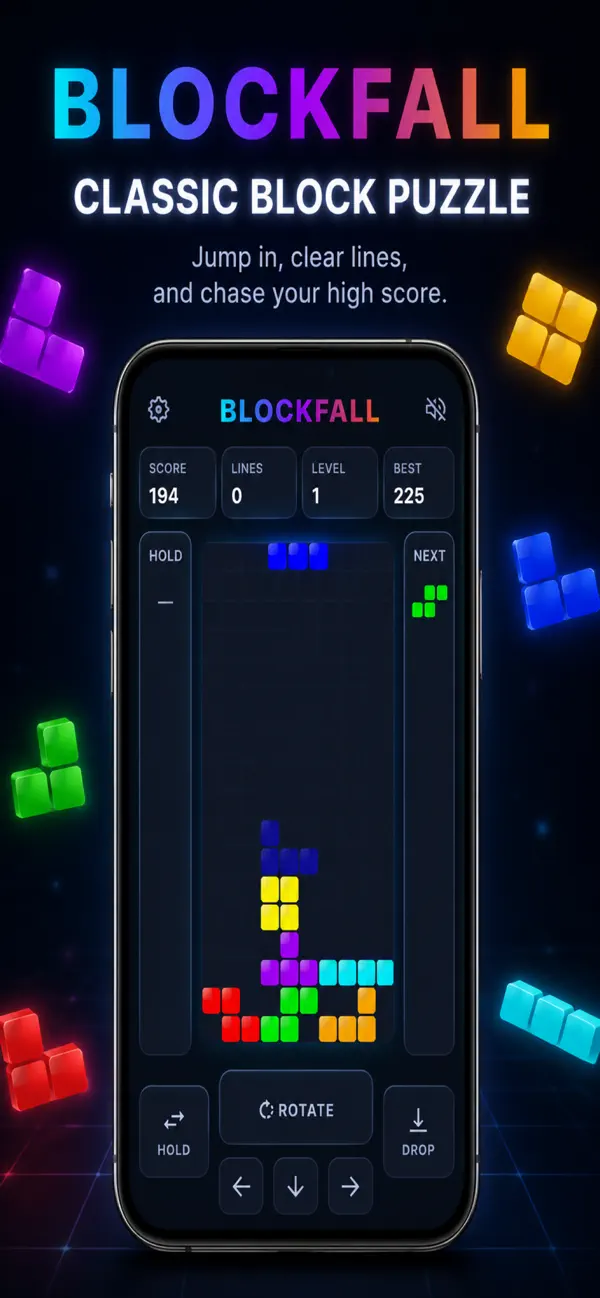 Blockfall - Classic Puzzle