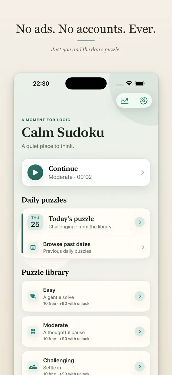 Calm Sudoku: Daily