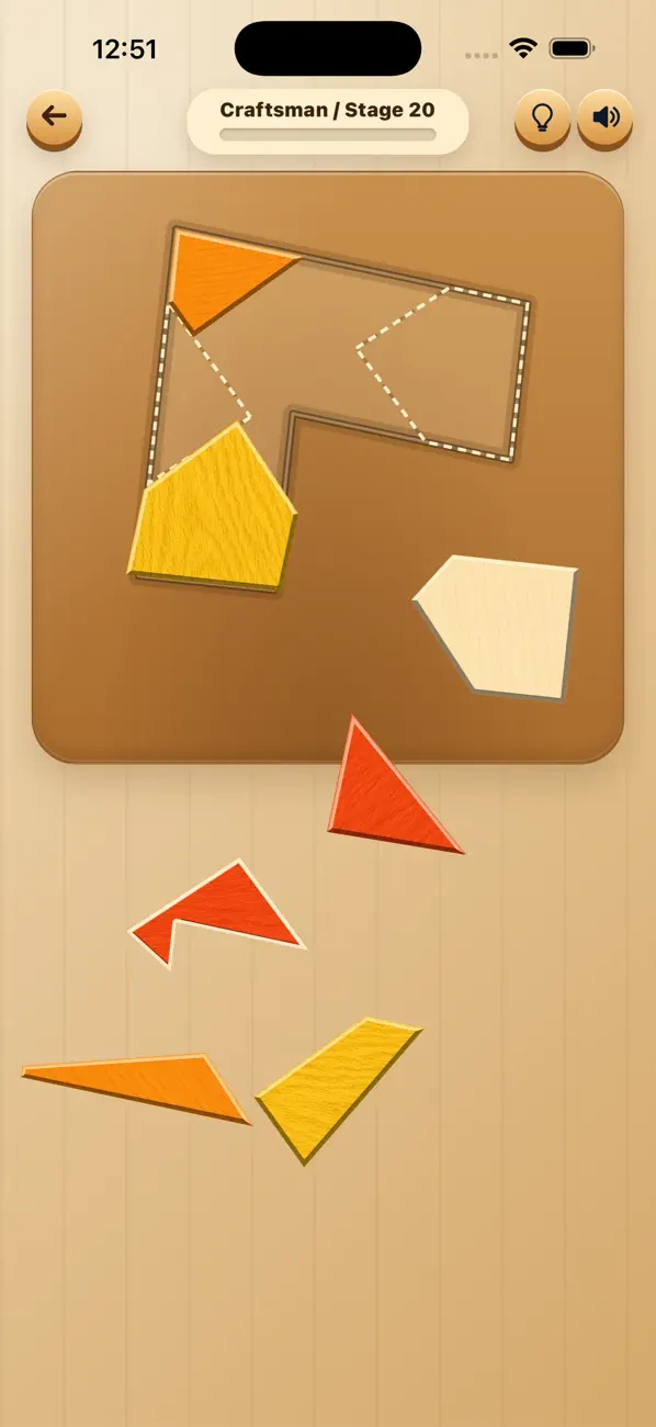 Wood Shape Puzzle: Tangram