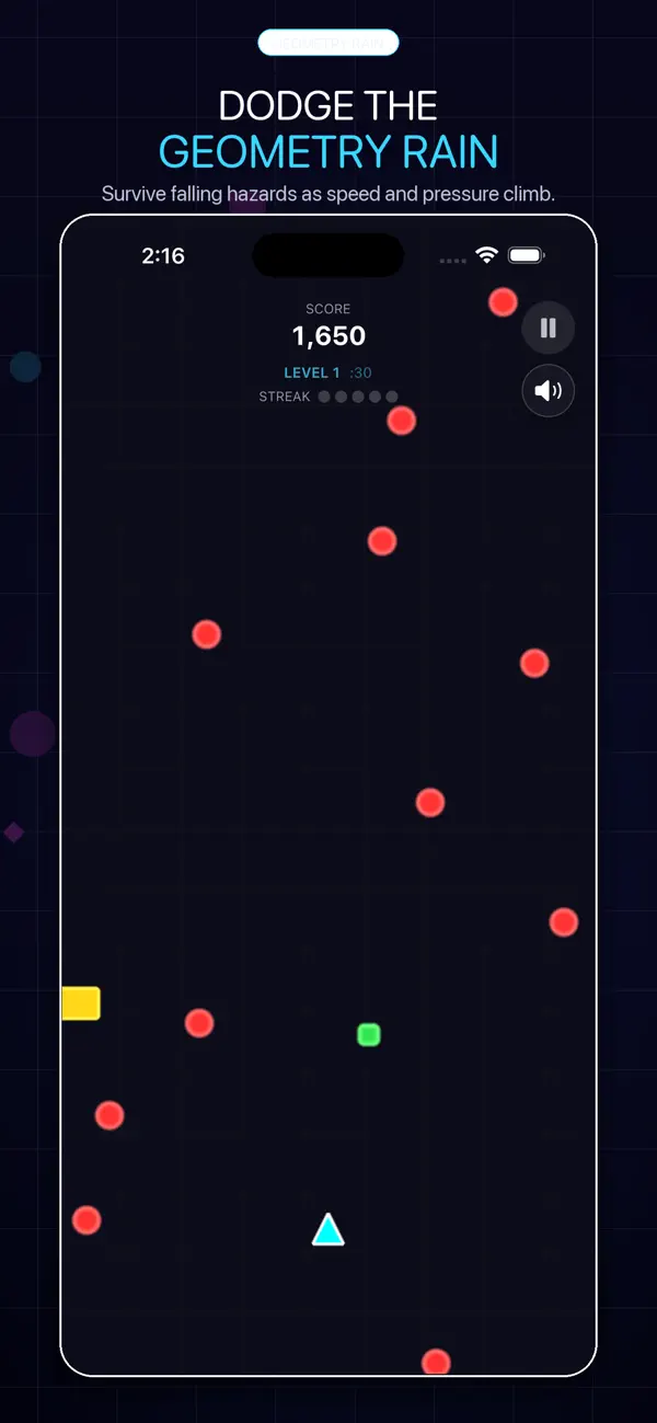 Geometry Rain: Dodge Game
