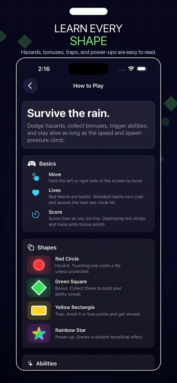Geometry Rain: Dodge Game