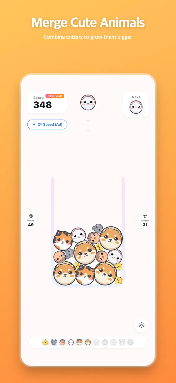 Animal Pop: Merge Puzzle