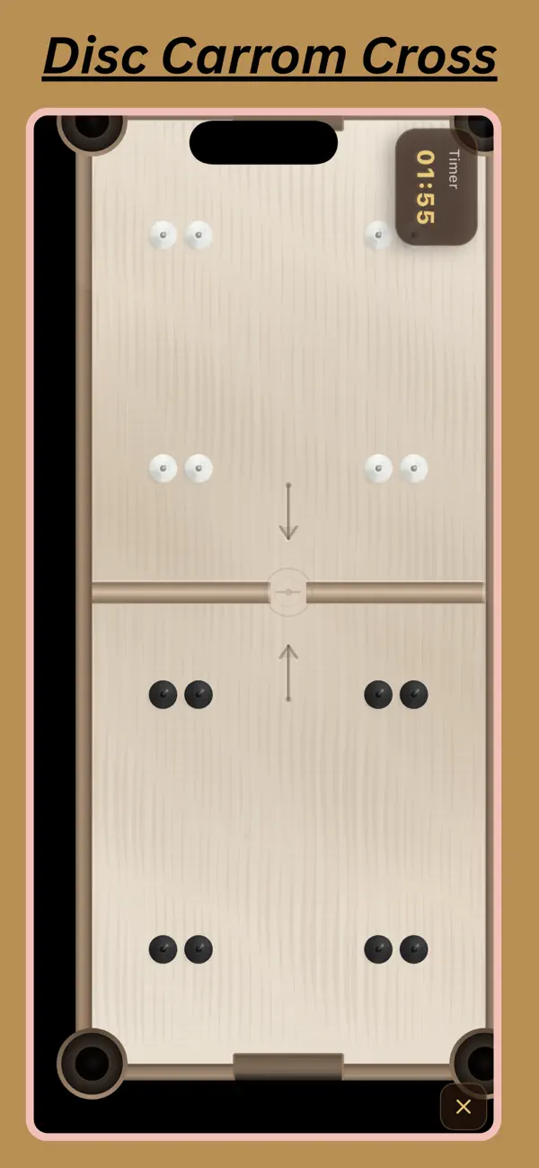 Disc Carrom Cross