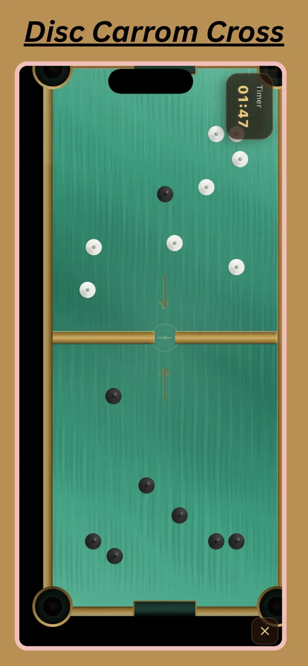 Disc Carrom Cross