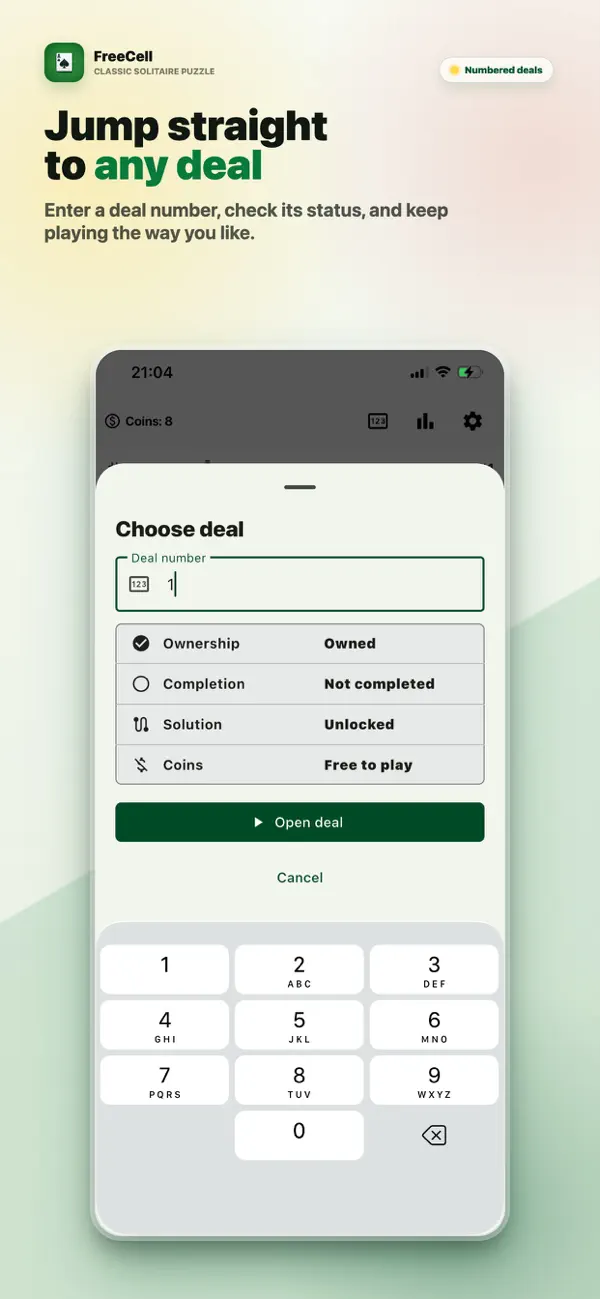 FreeCell: Solitaire Puzzle