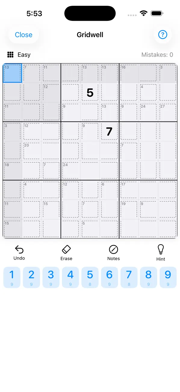 Gridwell: Sudoku & Killer
