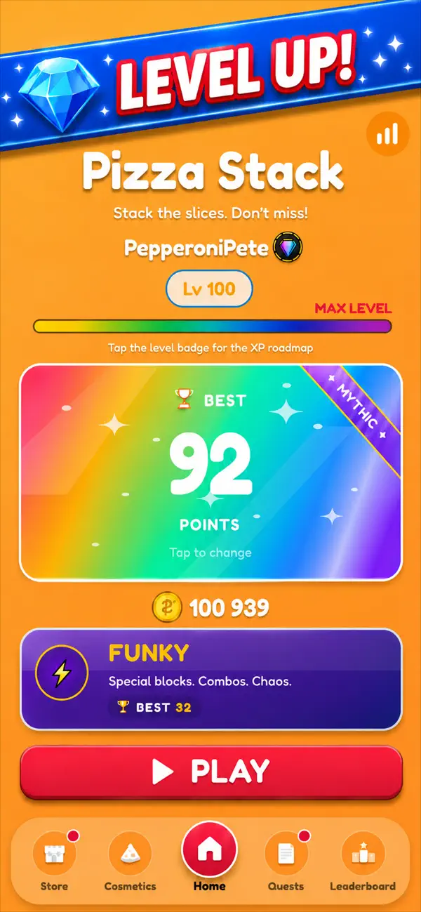 Pizza Stack: Tower Game