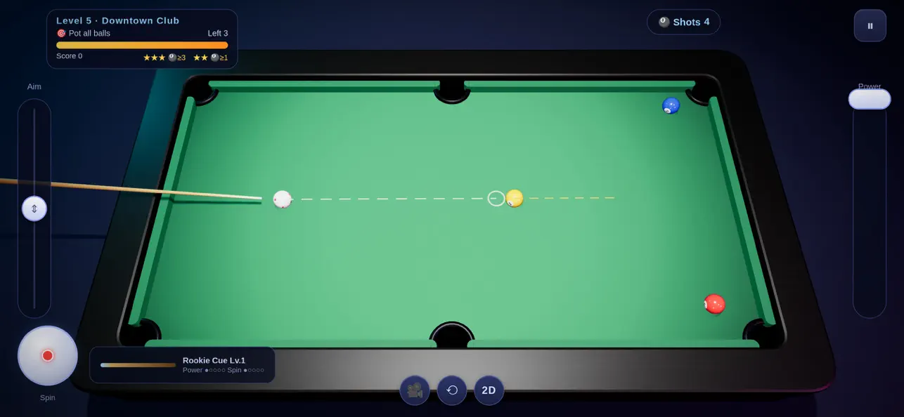 Neon Pool Ball City-3D Game
