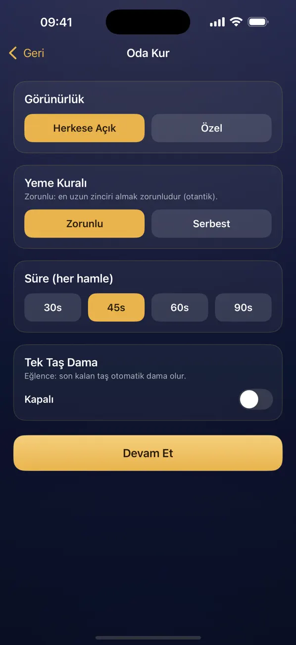 Dama - Online Türk Daması