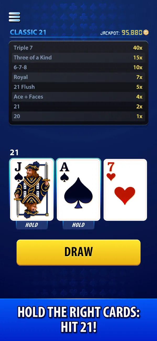 Blackjack Hold - Video Poker